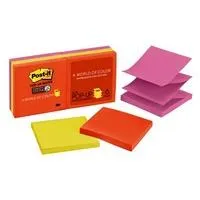 3M Post-it Super Sticky Pop up Rio De Janeiro Colours Notes 3'' X 3'' 3" X 3"/Pad 90 Sheets/Pad 6 Pad/Pack