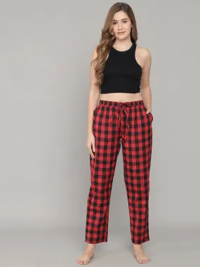 Comfy Checks Pyjama - Red & Black