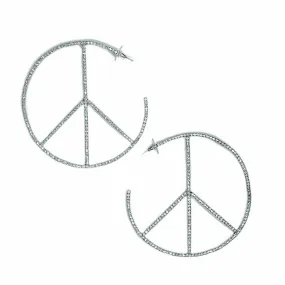 Costello Peace Hoop Earrings