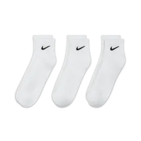 Everyday Cushioned Training Ankle Socks (3 Pairs) 'White/Black'