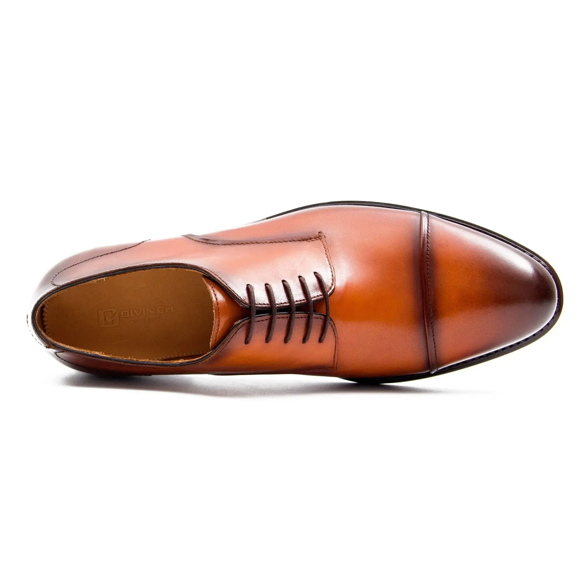 Handmade Derby Shoes Brown Leather