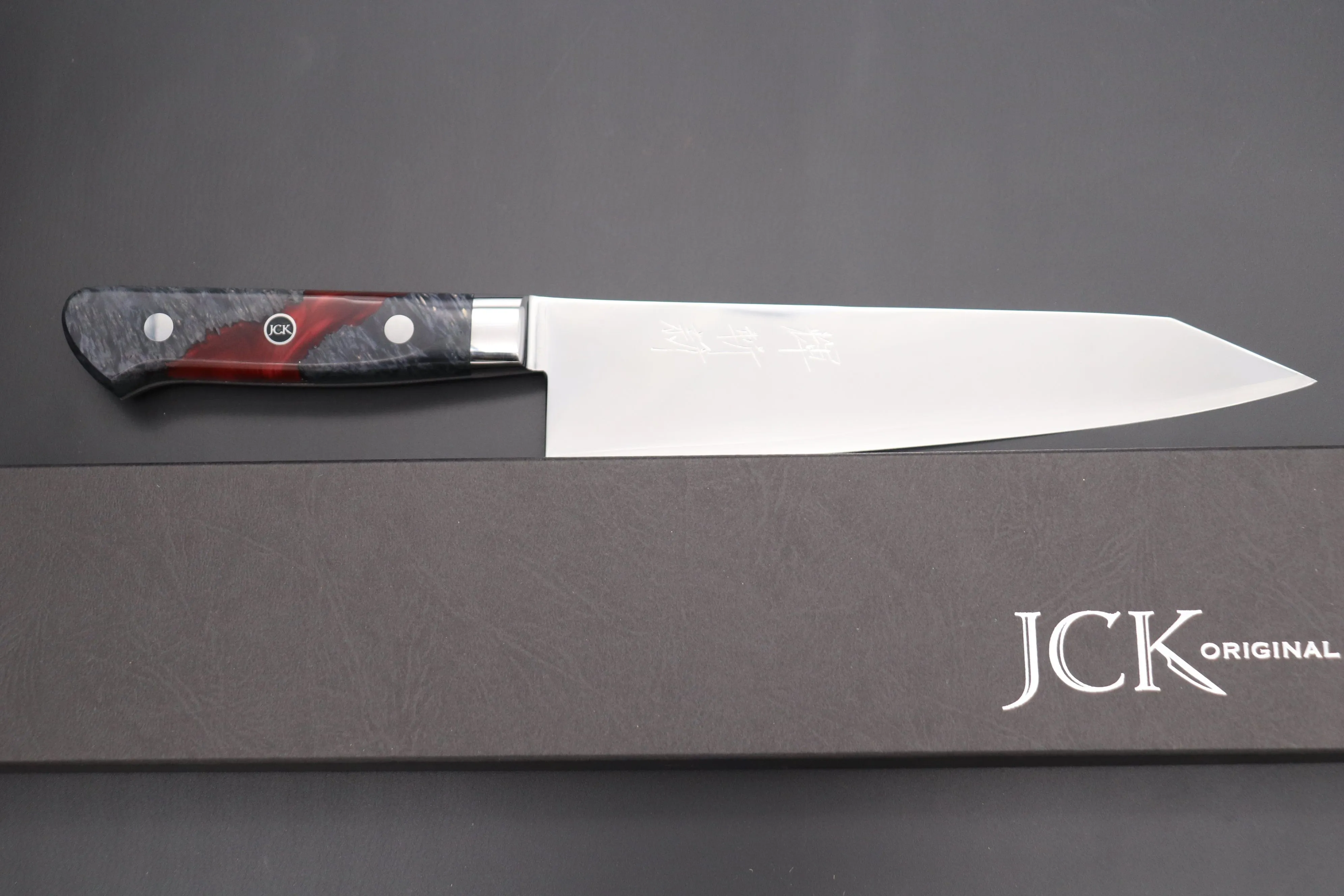 JCK Original Kagayaki NOVEL- Limited Edition Custom R-2 SUNSHINE Series KNLTD-119 Kiritsuke-Gyuto 200mm (7.8 inch)