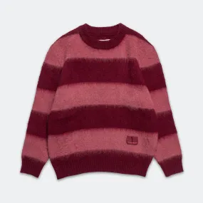 Mohair Striped Knit - Rose