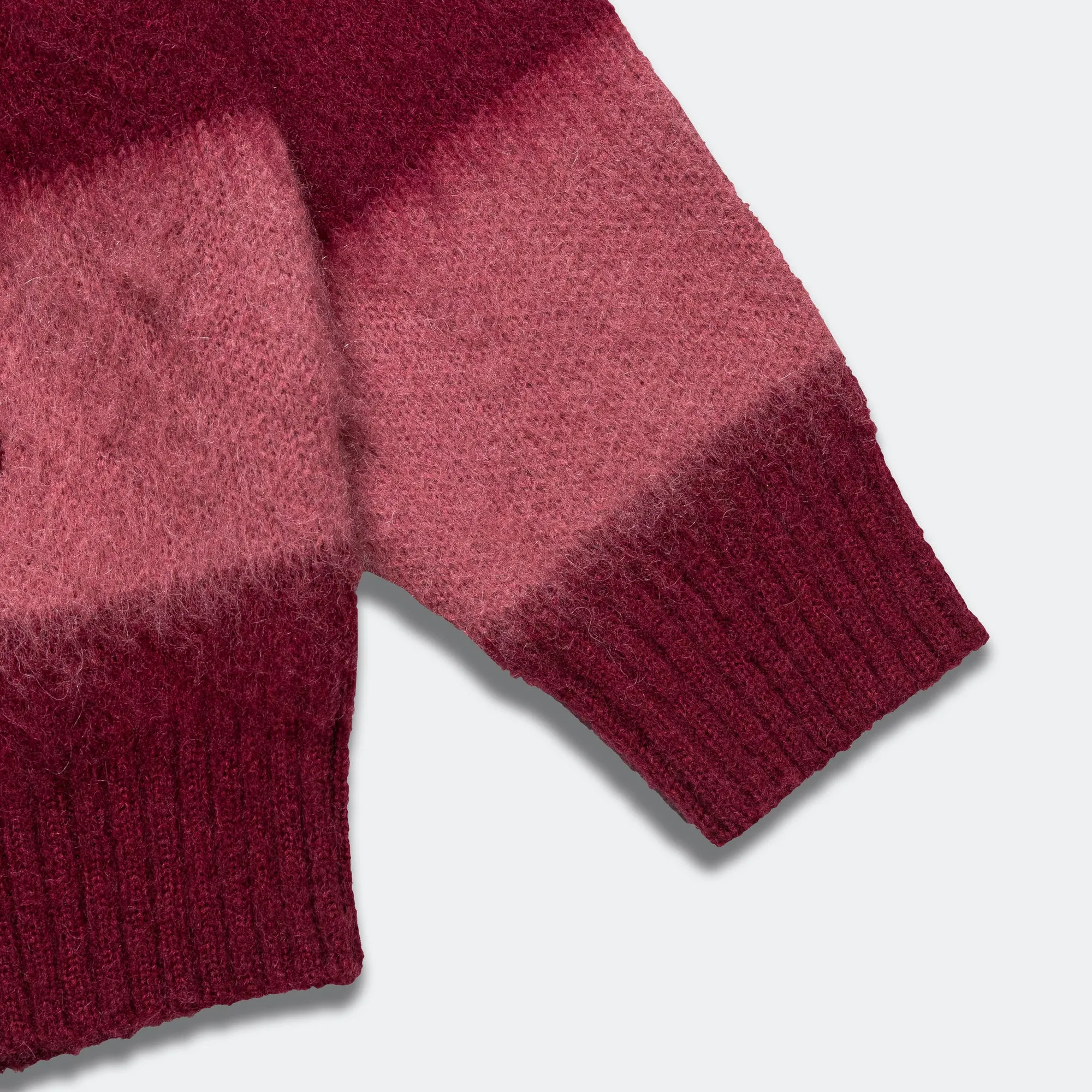 Mohair Striped Knit - Rose