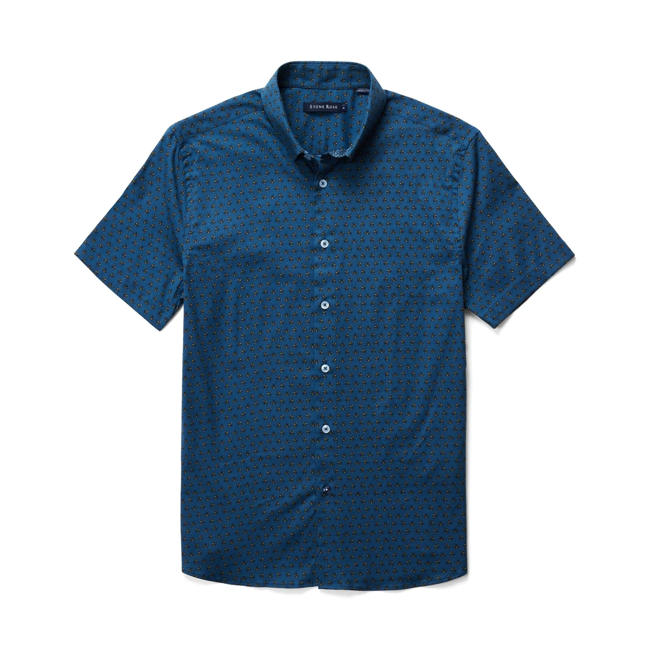 Navy Bees Short Sleeve Shirt