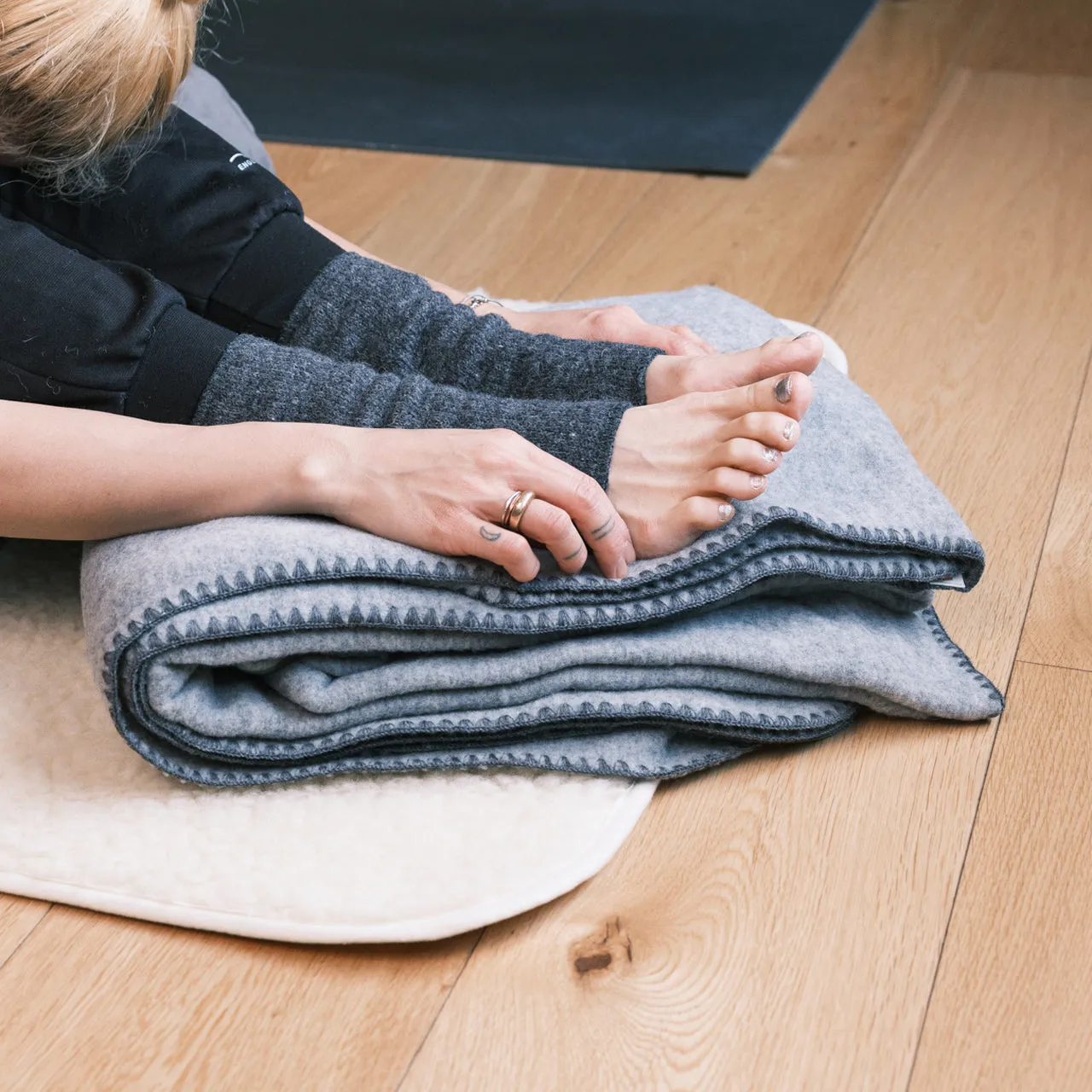 Organic Merino Wool Fleece Blanket - Cinnamon (180x150cm)