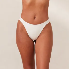 Ribbed Mindful Thong - White