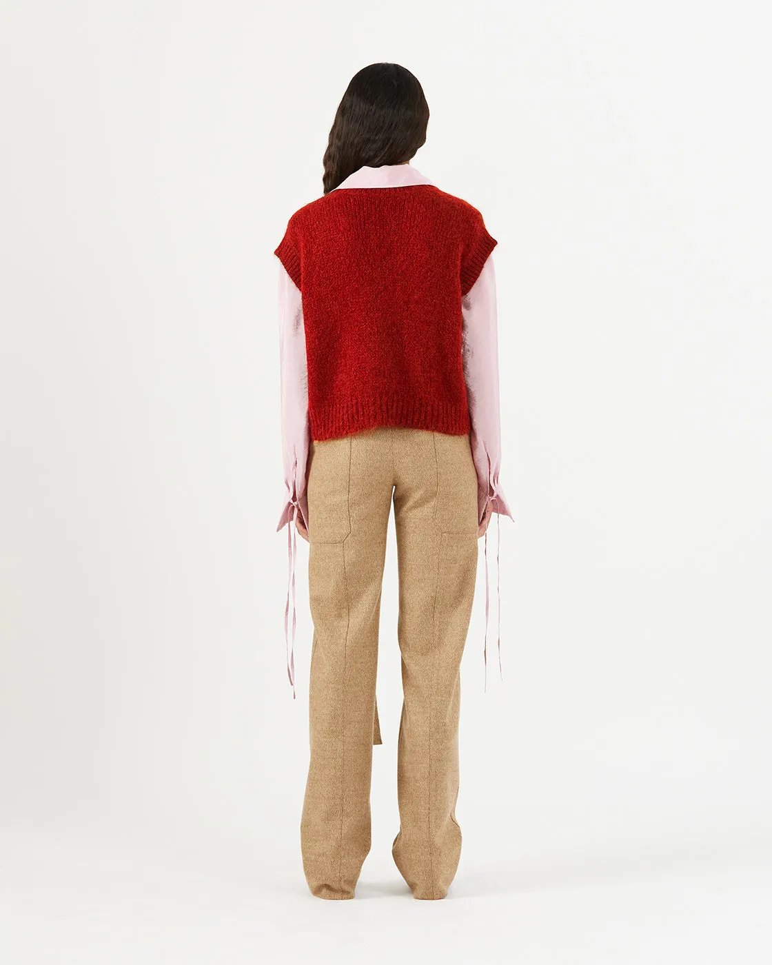 Spencer Vest Alpaca Blend Red